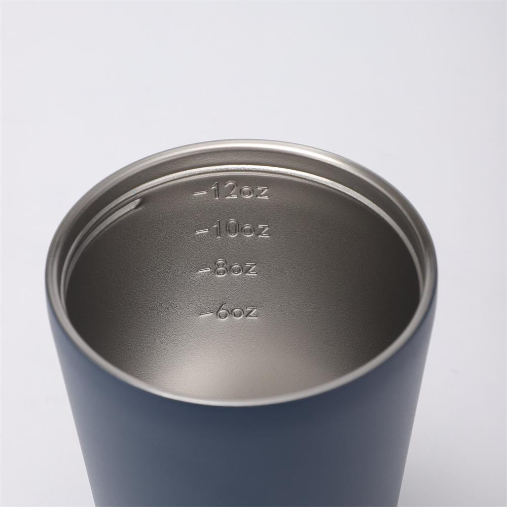 Portable 8 Oz And 12 Oz Stainless Steel Coffee Cup Double Wall Insulated Tumbler Coffee Tea Cup With Flap