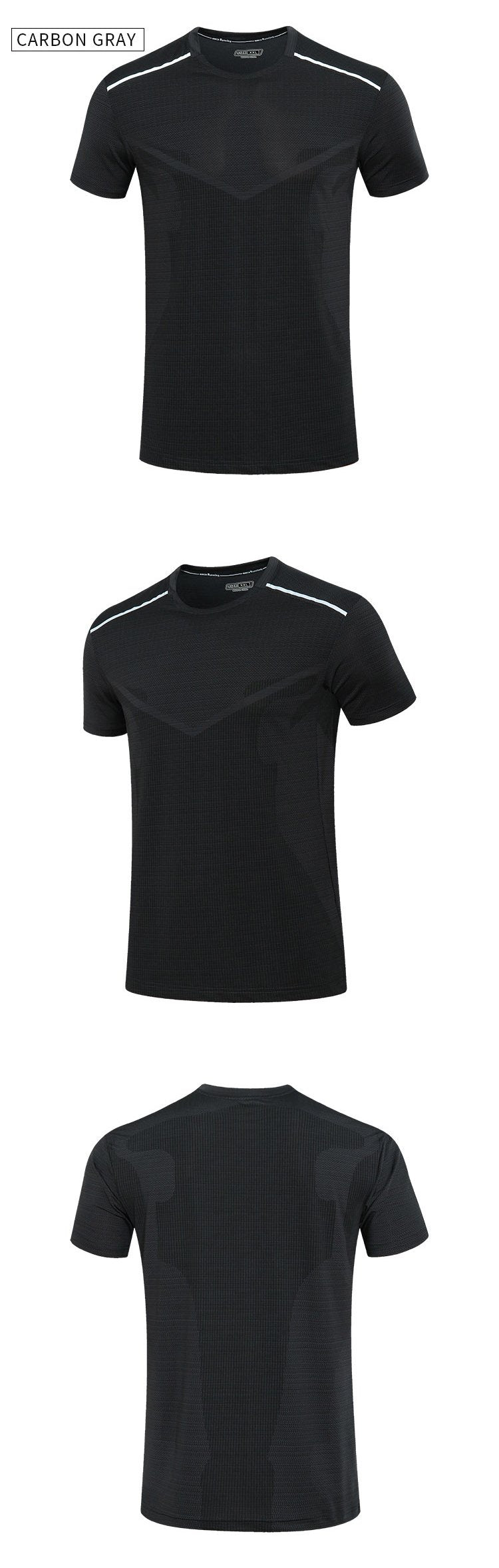 Light Fit Printed Short Sleeve High Stretch Running Top Training Gym T-shirt For Men
