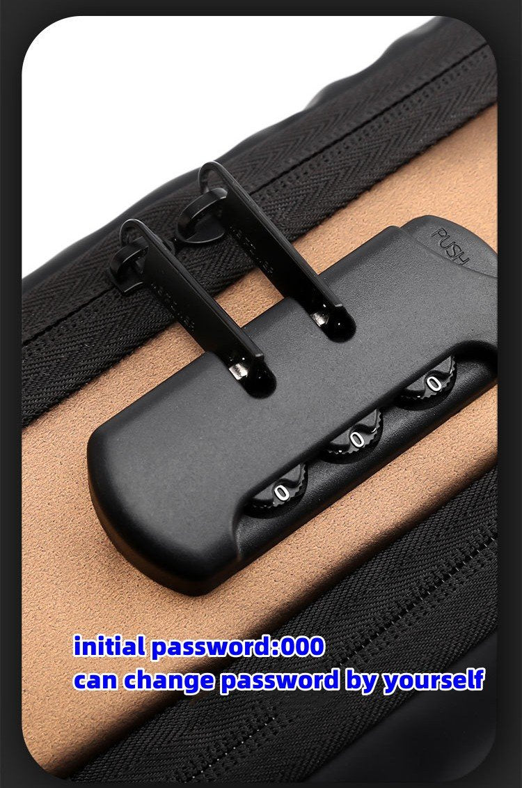 Hot Sale Crossbody Bag Chest Bag With USB And Password Lock Anti-theft Shoulder Bag Fashion Sling Bag Waterproof Custom Logo Men