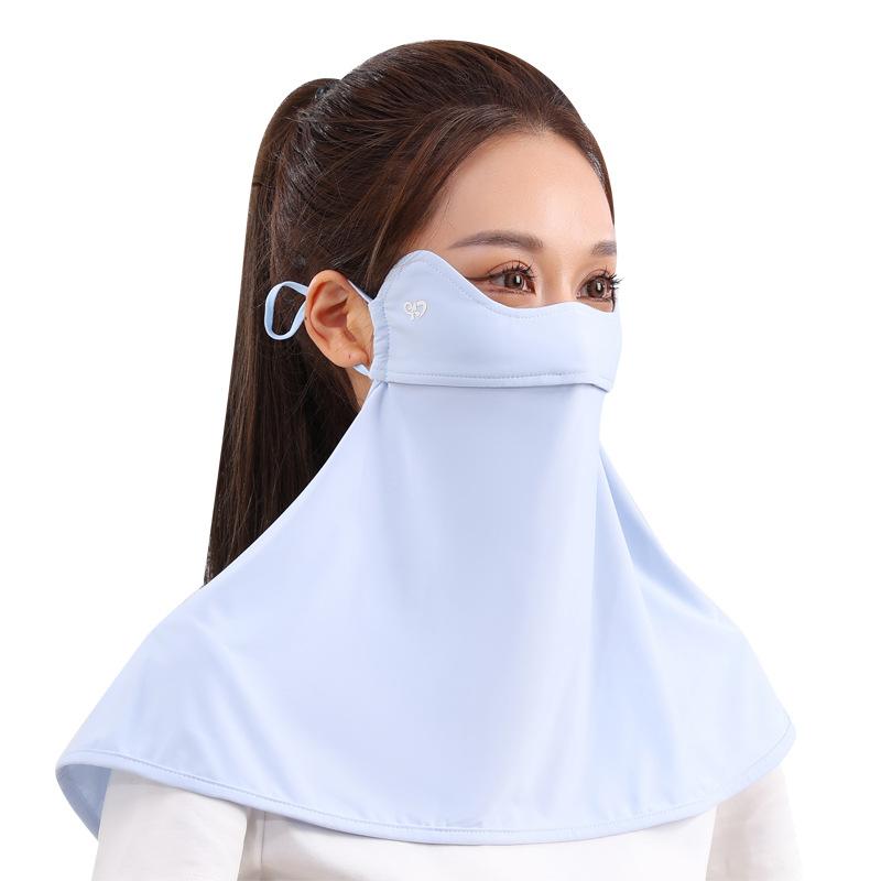 Full Face Sunscreen Veil Cool Breathable Neck Protector For Men And Women Spring And Autumn Driving UV Protection Sunshade