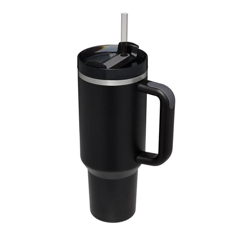 Custom Logo 40 Oz Adventurer Stainless Steel Tumbler Outdoor Double Wall Travel Coffee Cup With Handle And Straw Vacuum Car Cup