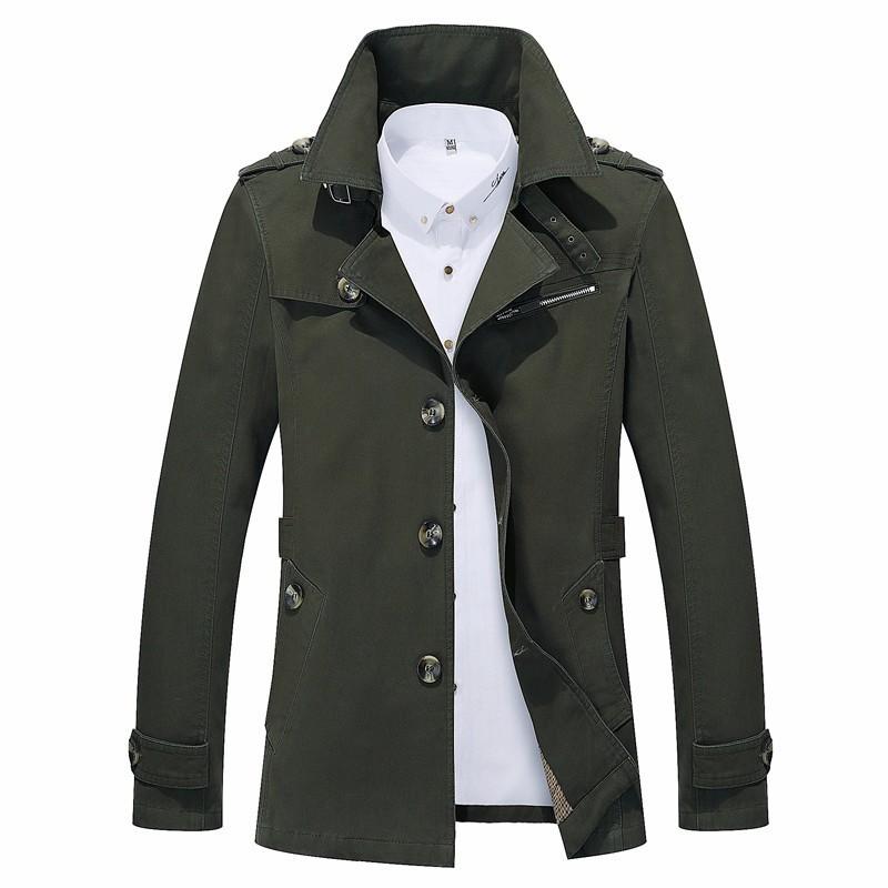 Autumn 2022 Casual Coat Long-sleeved Windproof Slim-fit Handsome Solid Color Men's Coat