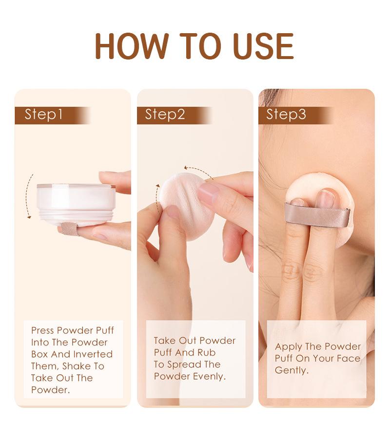 High Quality Translucent Luxury Powder Tank Maguire Raj Talc Free Waterproof Suitable For Me Waterproof Vegetarian Glow Light Shaping Powder