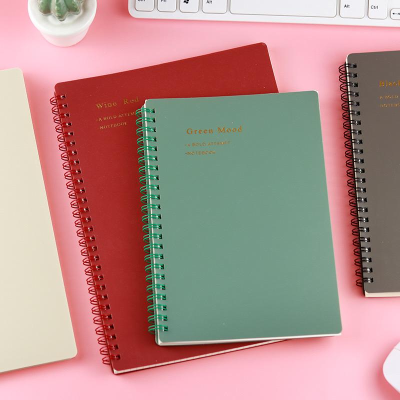 Promotional Business Office Lining New Trend Personalized Printing Coil Notebook PU Leather Custom A5 Spiral Notebook