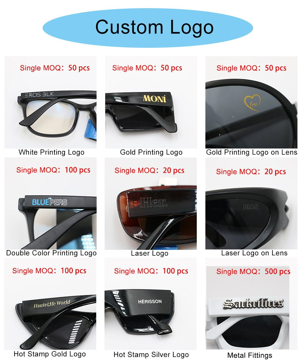 High Quality Polarized Acetate Sunglasses Men Women Custom Logo Luxury Thick Square Frame Rectangular TAC Sunglasses