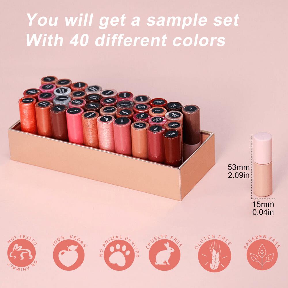 Organic Vegetarian Waterproof Matte Gloss Liquid Lipstick Tube Lip Gloss Lip Supplier Mini Lip Gloss Dropshipping
