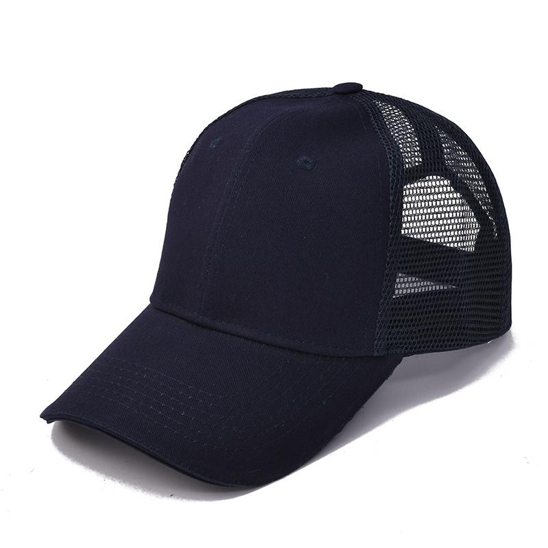 Wholesale Custom Logo Adjustable Size Cotton Snapshot Mesh Hat Men And Women Outdoor Sports Running Mesh Baseball Cap
