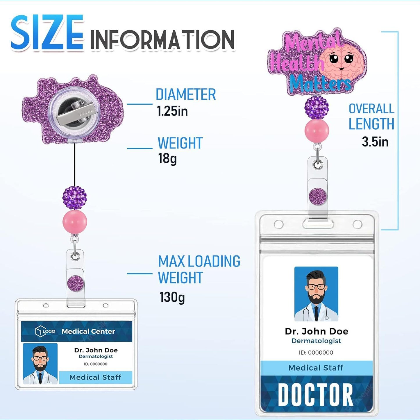 Retractable Badge Reel Clip Holder Nurse ID Card Badge Clip Holder Cute Name Badge Holder