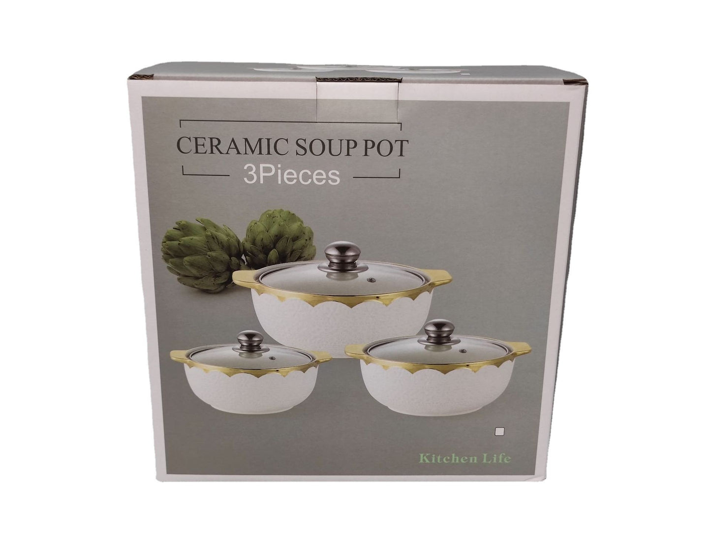Hot Sale 2024 Cheap Cookware Factory Gift Suit Kitchen Ware Pot Set Ceramic Soup Pot Red Ceramic Soup Pot