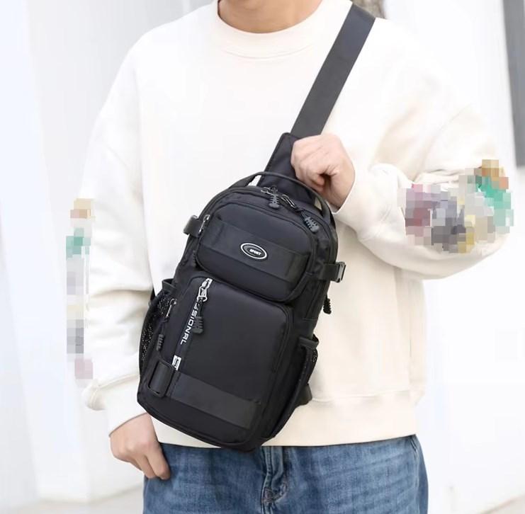 ZWY189 Wholesale New Men's Chest Bag Oxford Waterproof Multi-Pocket Storage Bag Crossbody Bag Sports Travel Work Casual Chest Bag