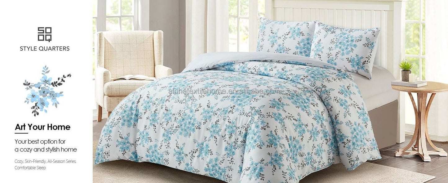 Alpha Textile Wholesale 3 Piece Set Bed Sheets, 100% Cotton Bed Sheets, Bedding, King Size Custom Bed Sheets & Pillow Pocket
