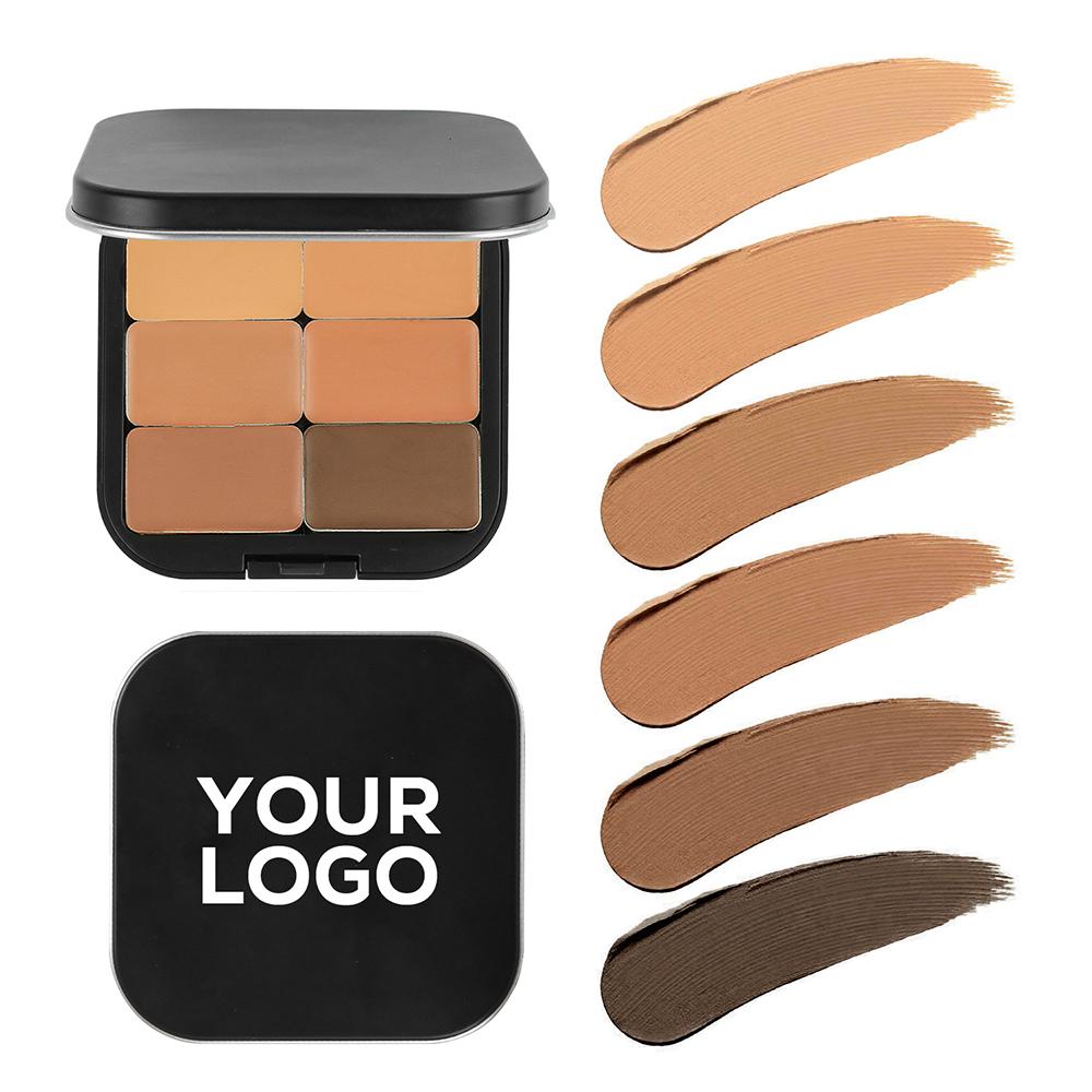 6 Color Matte Waterproof Concealer Palette Private Label Full Cover Concealer OEM