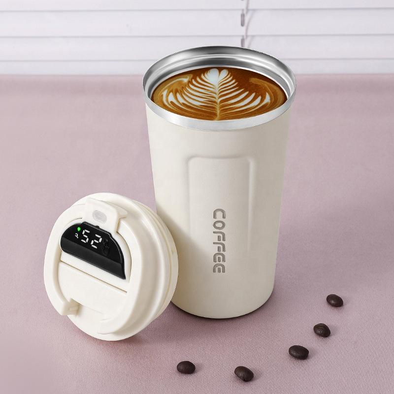 LED Cover Temperature 380 Ml 510 Ml Metal Double Wall Insulated Coffee Smart Mug Custom Cup With Personalized Logo