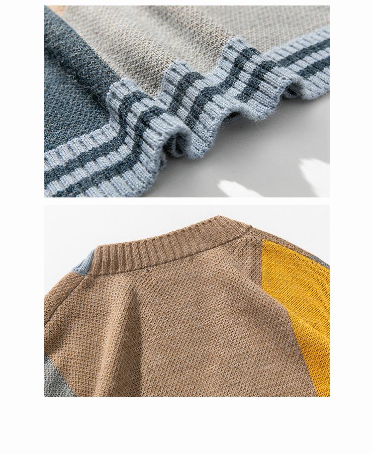 Custom Casual Super Slap Cardigan Knitted V-neck Men's Knitted Wool Sweater Overall Promotion Winter Knitted Men's Cardigan Sweater