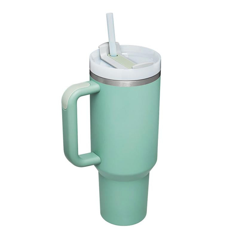 Custom Logo 40 Oz Adventurer Stainless Steel Tumbler Outdoor Double Wall Travel Coffee Cup With Handle And Straw Vacuum Car Cup