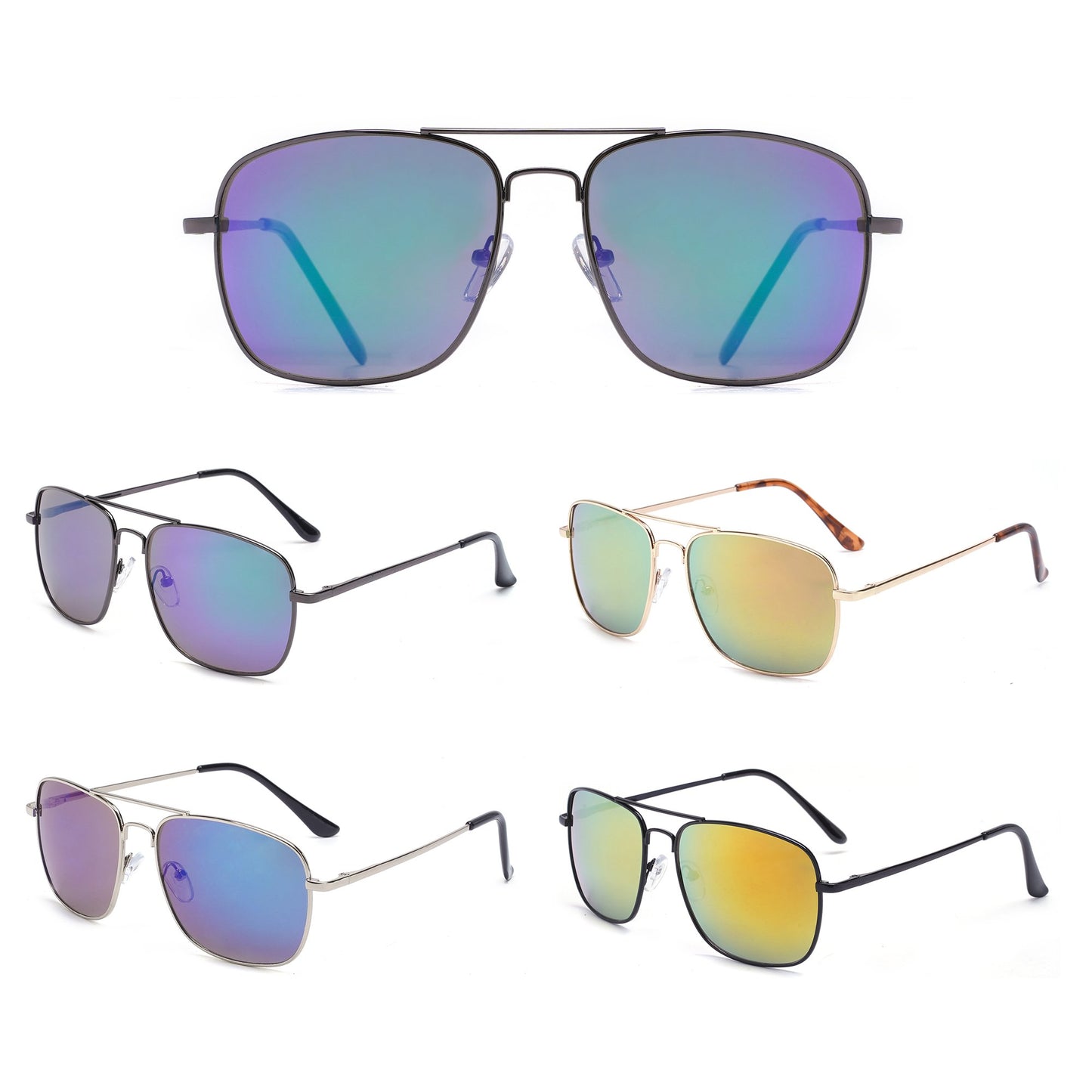Fashion Classical Designer Women Sunglasses Driving Fishing Aviation Metal Pilot Custom Promotional Sunglasses Men