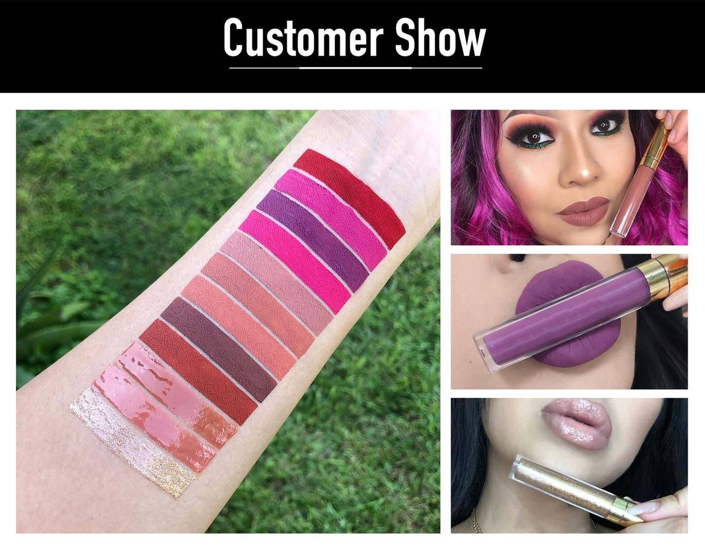 Multi 12 Color Lip Gloss Cosmetic Red Lip Ribbon Logo Liquid Matte Lipstick Private Label Lip Gloss