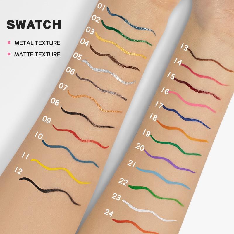 Wholesale Matte Eyeliner Lasting Waterproof Vegetarian Color Eyeliner Pencil Quick Dry Liquid Eyeliner Private Label