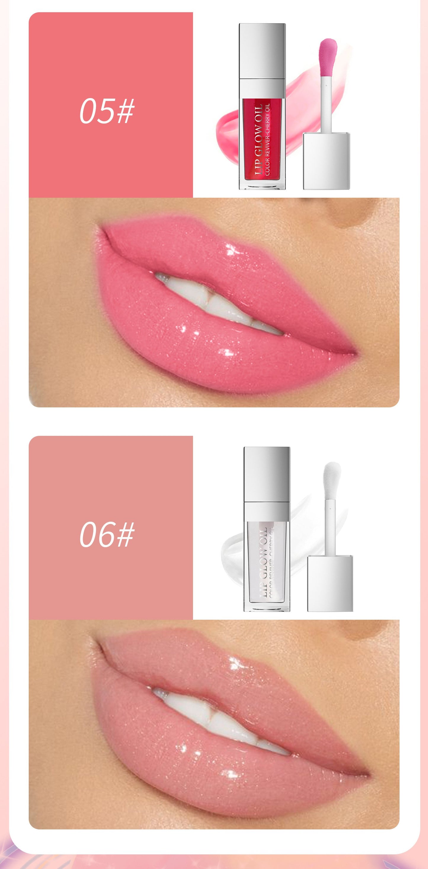 Wholesale Waterproof Gloss Lip Gloss 6 Color Glow High Quality Vegetarian Gloss Lip Gloss