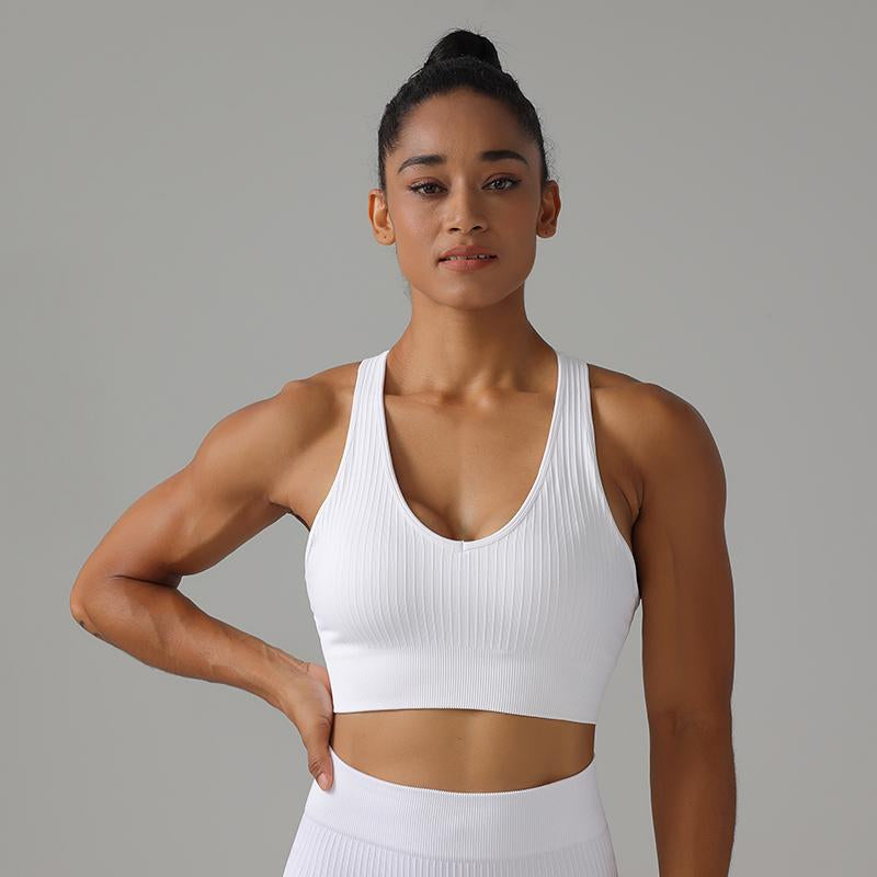 High Quality Rib Zipper 6-piece Set Active Wear Fitness Seamless Yoga Suit Sports Bra Leggings Women's Fitness Suit