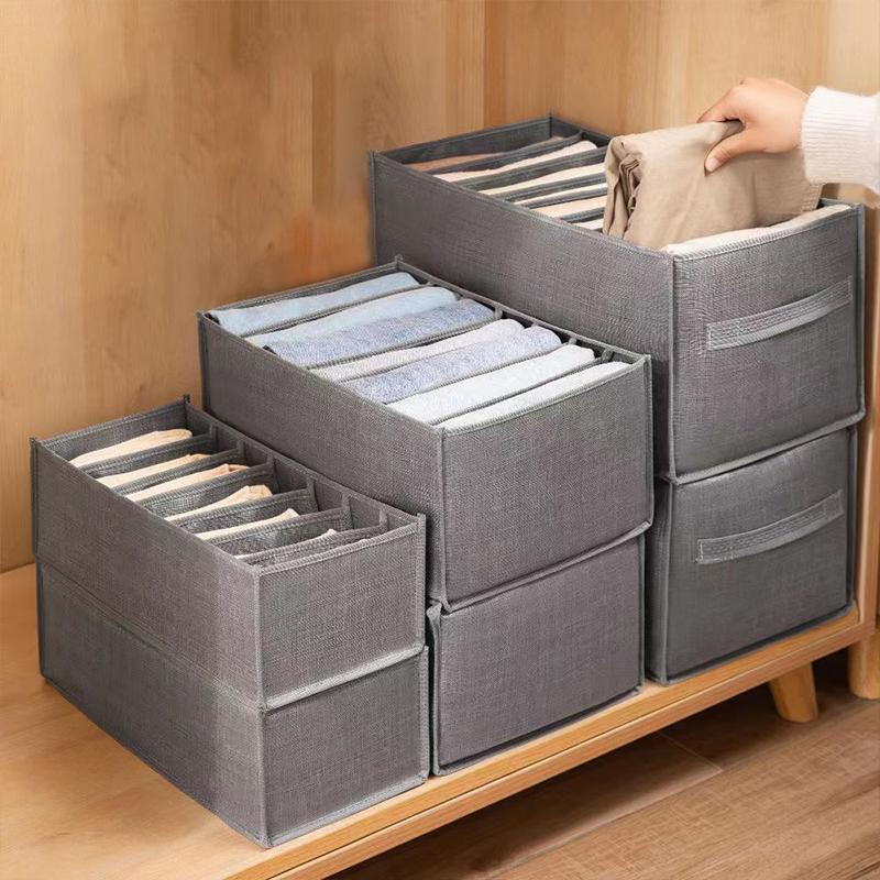 Hot Selling Clothes Storage Wardrobe Jeans Storage Box Foldable Non-woven Clothes Toy Storage Box