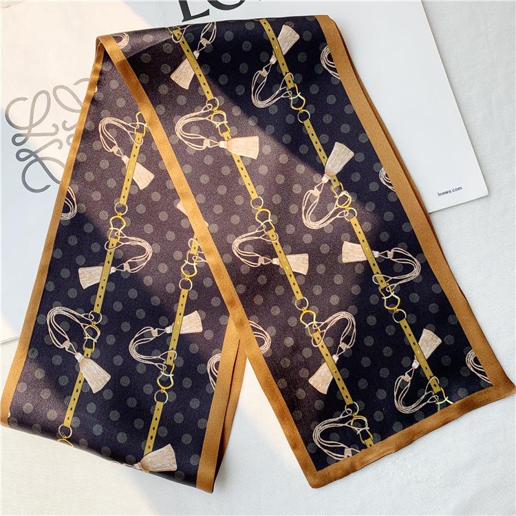 Custom 100% Silk Digital Printed Silk Twill Scarf Custom Printed Silk Scarf