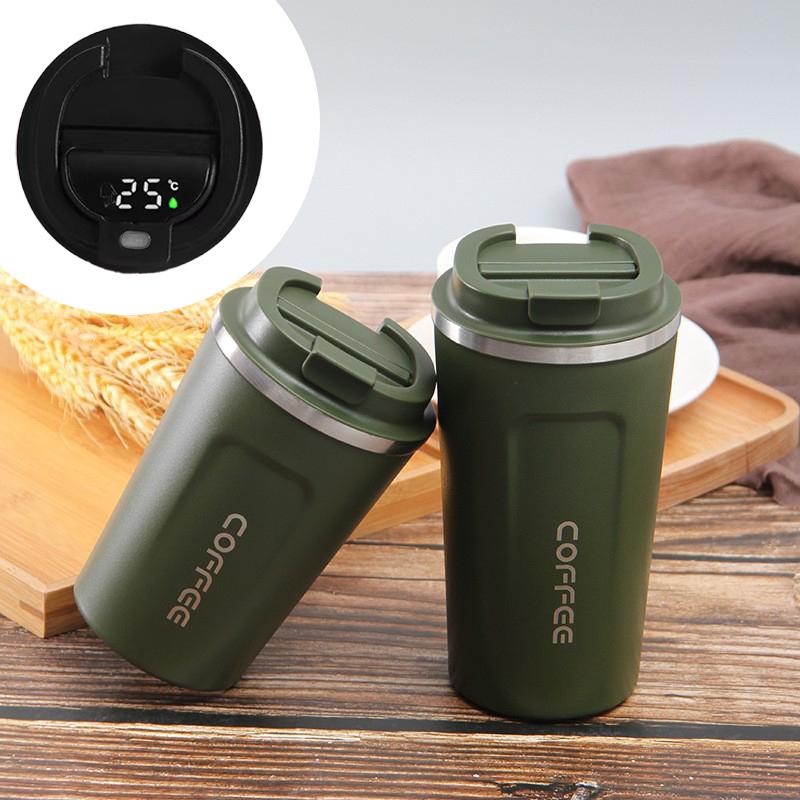 LED Cover Temperature 380 Ml 510 Ml Metal Double Wall Insulated Coffee Smart Mug Custom Cup With Personalized Logo