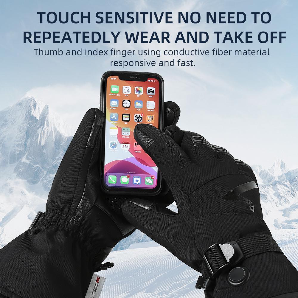 2023 New Goat Leather Outdoor Warm Gloves Electric Heating Gloves Usb Heating Gloves Rechargeable Men And Women
