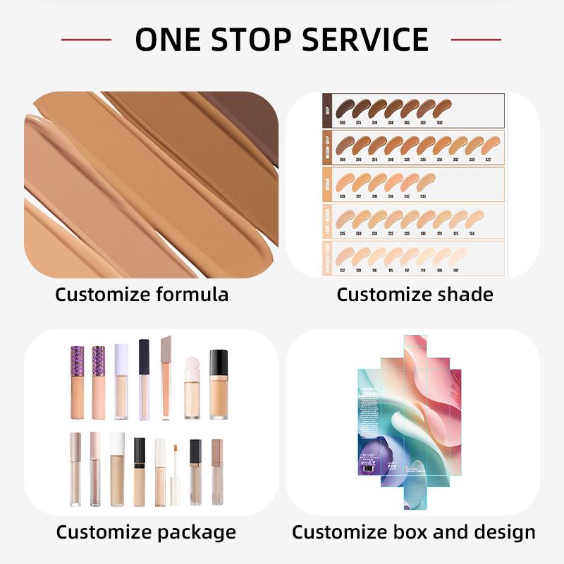 High Quality Private Label Vegetarian Full Coverage Waterproof Concealer Liquid Custom HD Concealer