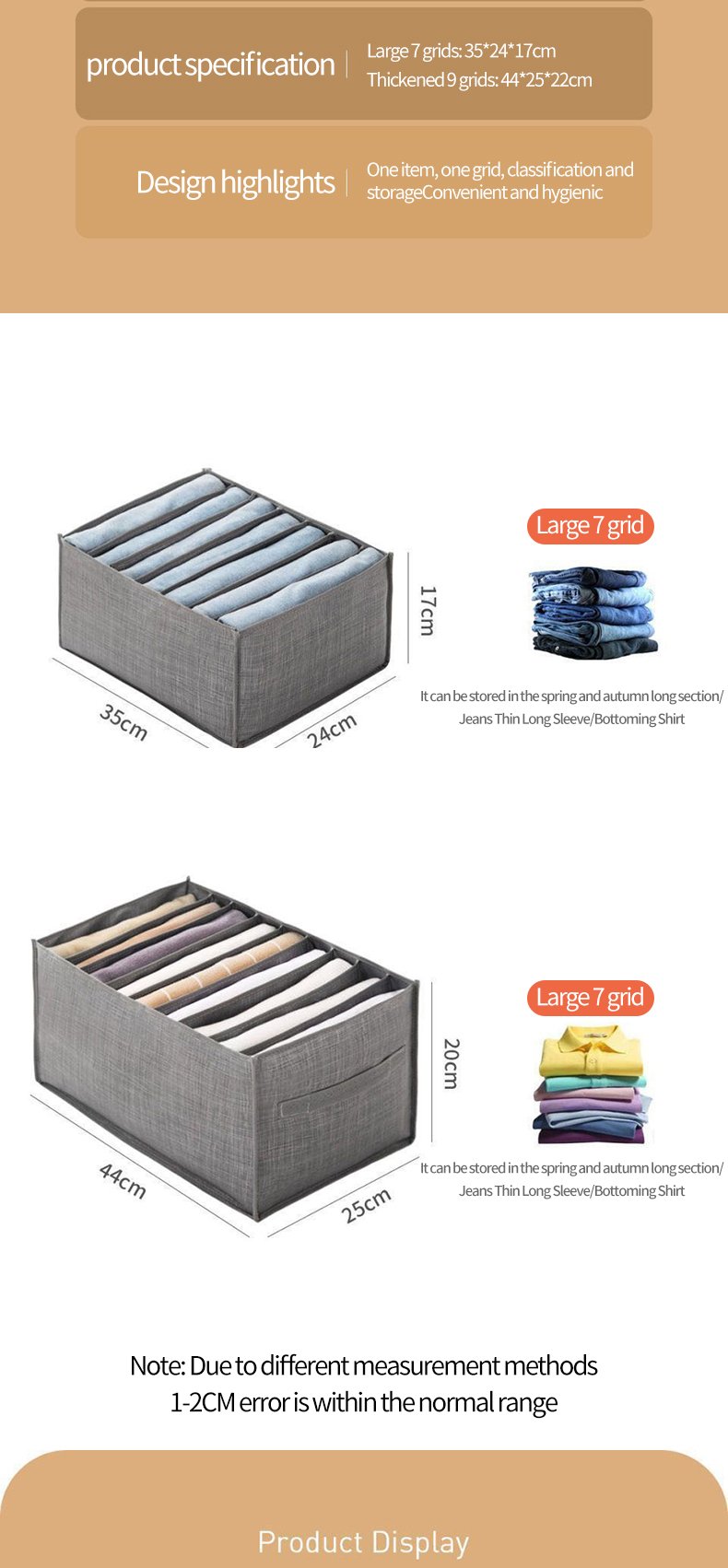Hot Selling Clothes Storage Wardrobe Jeans Storage Box Foldable Non-woven Clothes Toy Storage Box