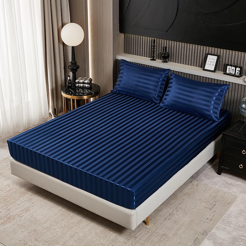 Wholesale Silk Satin Bed Sheet Suit Wrinkle Free Deep Pocket Hotel Home Woven Technique Polyester Padding