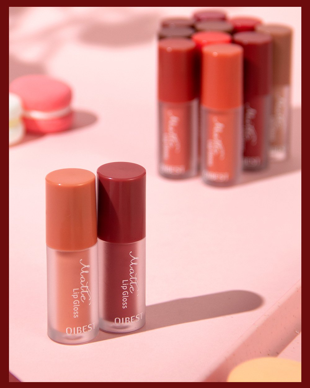 Cruelty-free Natural Velvet Lip Gloss Moisturizing Gloss Non-stick Cup Liquid Lip Glaze Waterproof Non-fading Matte Pigment