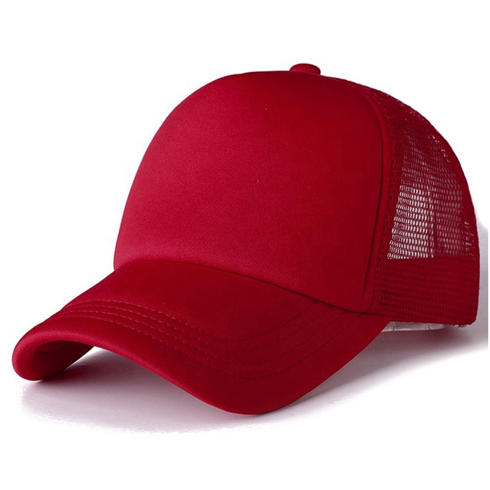 Custom Logo Embroidery Trucker Cap Solid Color Baseball Cap 5 Panel Cap Wholesale Low Price