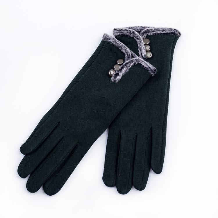 Hot Sale Winter Warm Artificial Wool Cuff Gloves Women Fashion Fleece Touch Screen Gloves