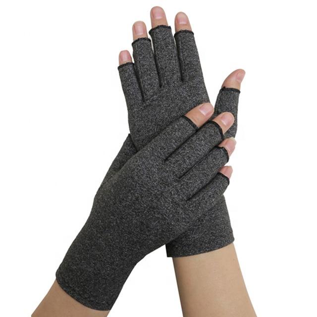 Colorful Stretch Soft Cotton Spandex Anti-Arthritis No-finger Compression Gloves