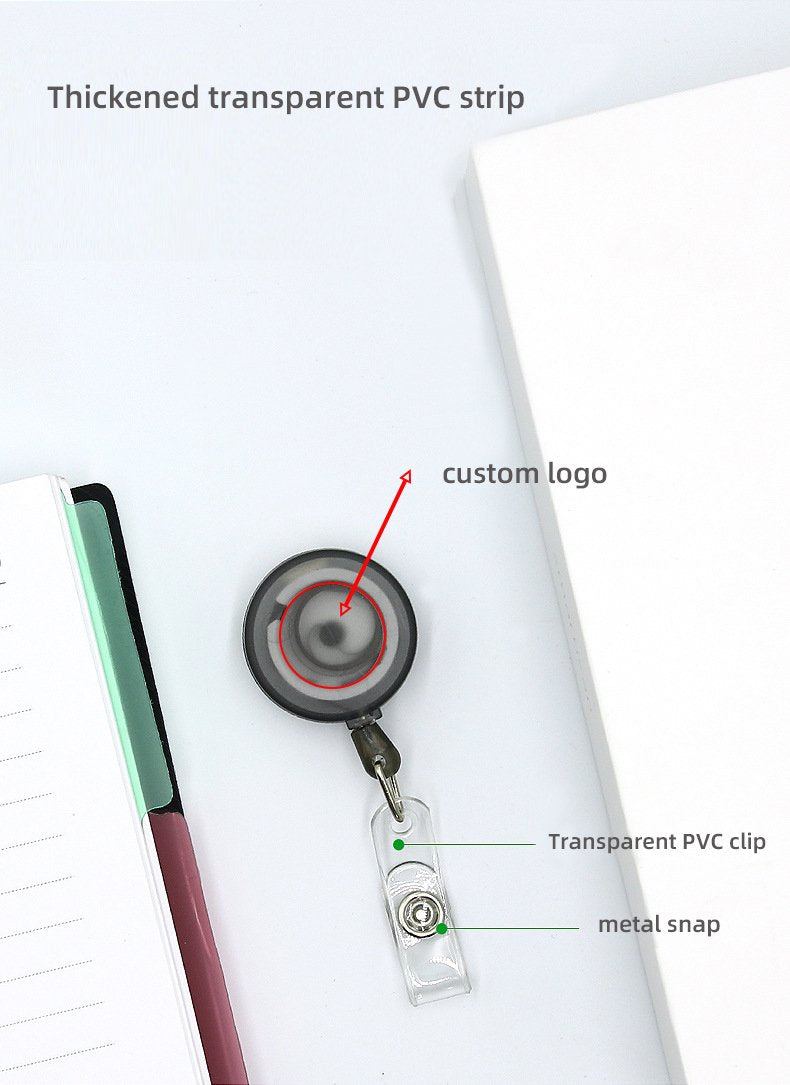 Heavy Duty Retractable Badge Holder Reel Medical Nurse Name Badge Reel Card Holder Metal Clip Retractable Name Badge Reel
