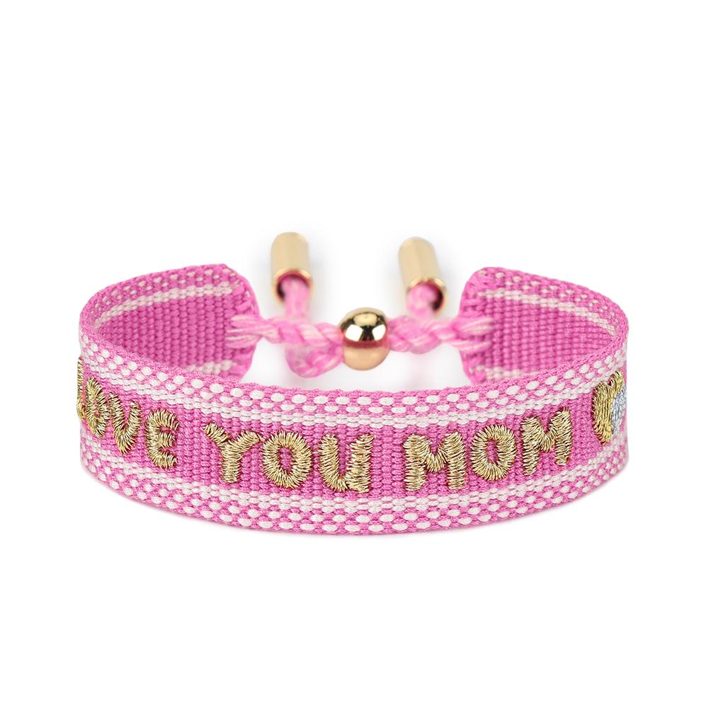 Happy Mother's Day Embroidered Bracelet