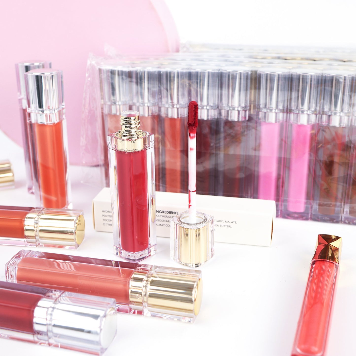 Wholesale Waterproof Gloss Lip Gloss Private Label Transparent Matte Glitter Vegetarian Gloss Lip Gloss