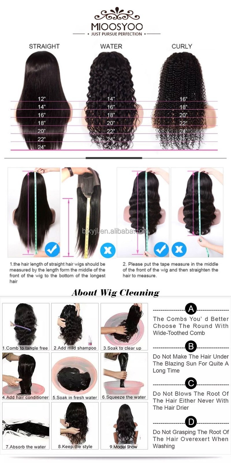 Human Hair Gradient Human Hair Long Straight Hair Women Full Head Suit Recommend