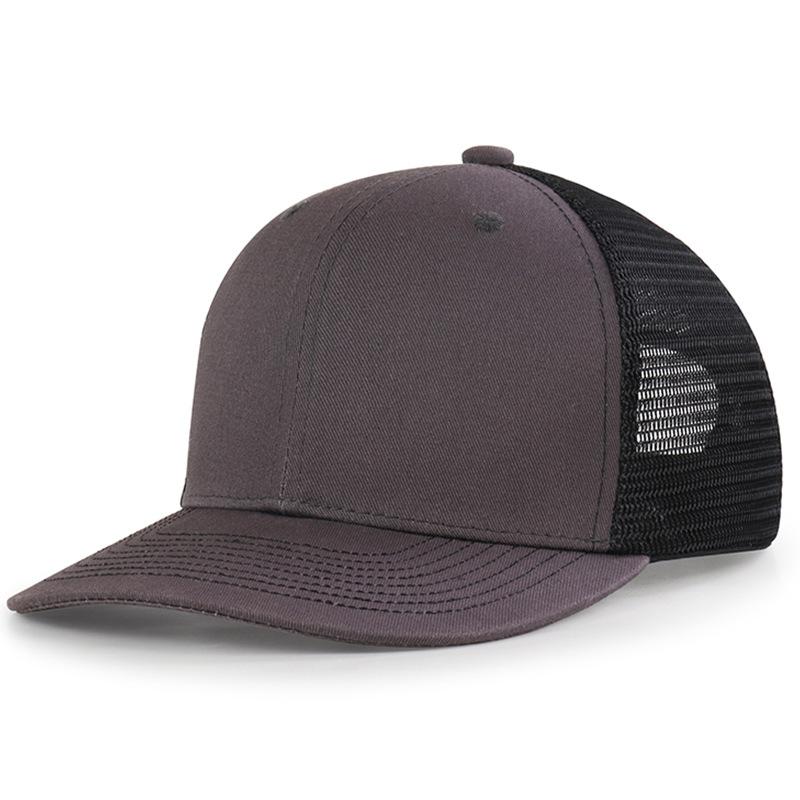 Customized Logo Unisex Blank Shape Fit Cap 112 Truck Drivers Cap High Quality Mesh Cap Ordinary Men's Sun Hat