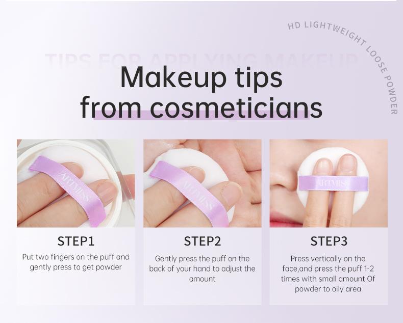 Private Label Vegetarian Oil Control Cosmetic Powder Matte Gloss Pink Waterproof White Translucent Cosmetic Loose Shaping Powder