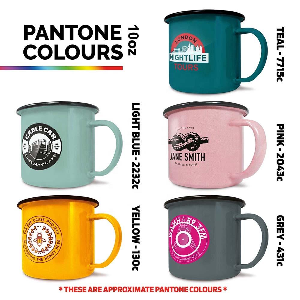 Food Grade Color Enamel Cup Metal Enamel Coffee Cup Outdoor Camping Hiking Backpack