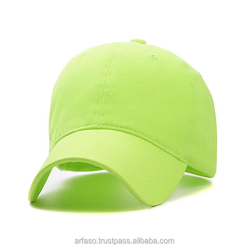 Unisex Cotton Baseball Cap Korean Fluorescent Green Pink Spring And Autumn Sports Cap Sun Hat Hip Hop Hat Wholesale