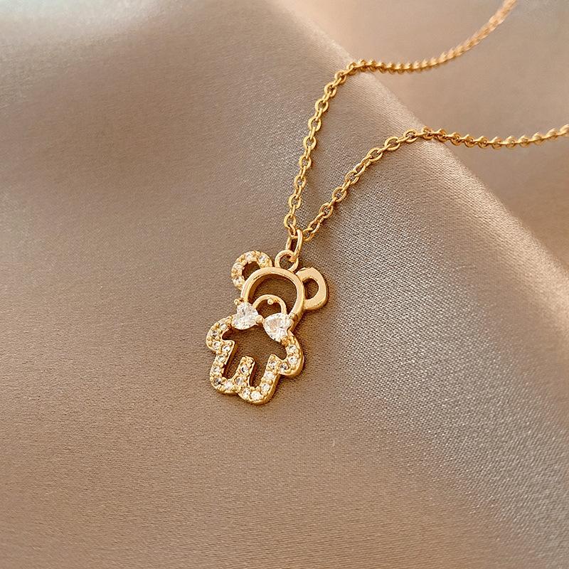 Cadena Para Mujer 18k Gold Plated Butterfly Heart Shaped Clover Custom Women's Necklace Stainless Steel Jewelry Necklace