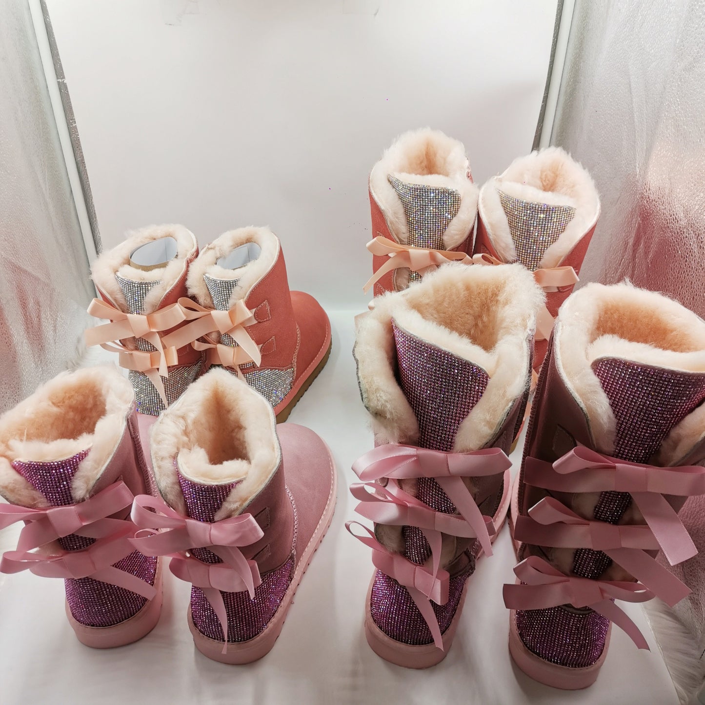 New Winter Big Head Snow Boots Thick Solid Color Bottom High Bucket Bread Shoes Women's Heightened Warm Cotton Boots