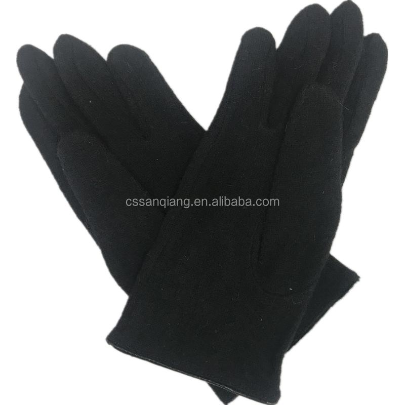 Custom Islamic Ladies Black Winter Warm Wool Hand Muslim Gloves