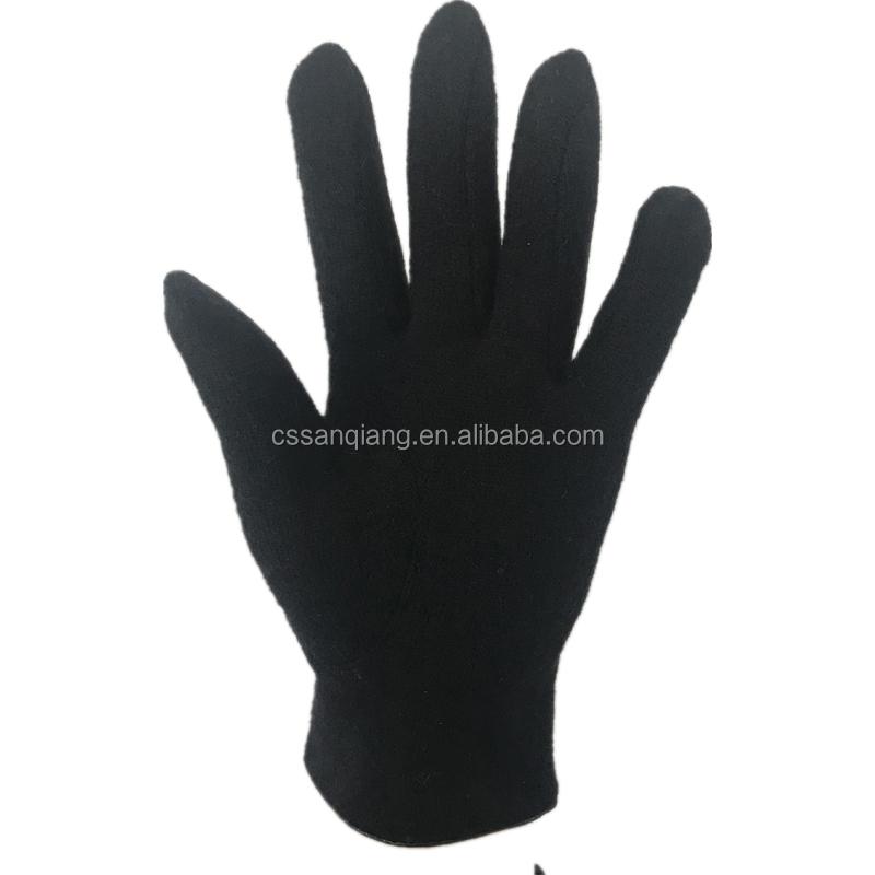 Custom Islamic Ladies Black Winter Warm Wool Hand Muslim Gloves