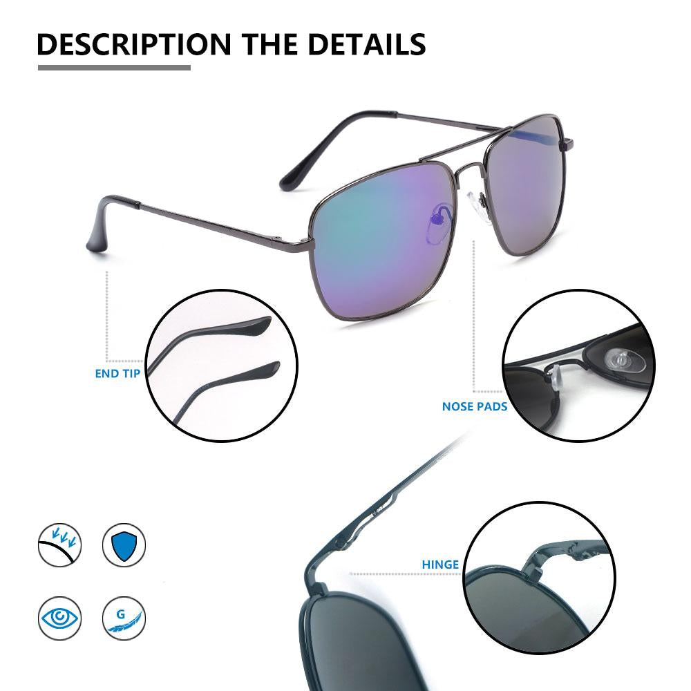 Fashion Classical Designer Women Sunglasses Driving Fishing Aviation Metal Pilot Custom Promotional Sunglasses Men