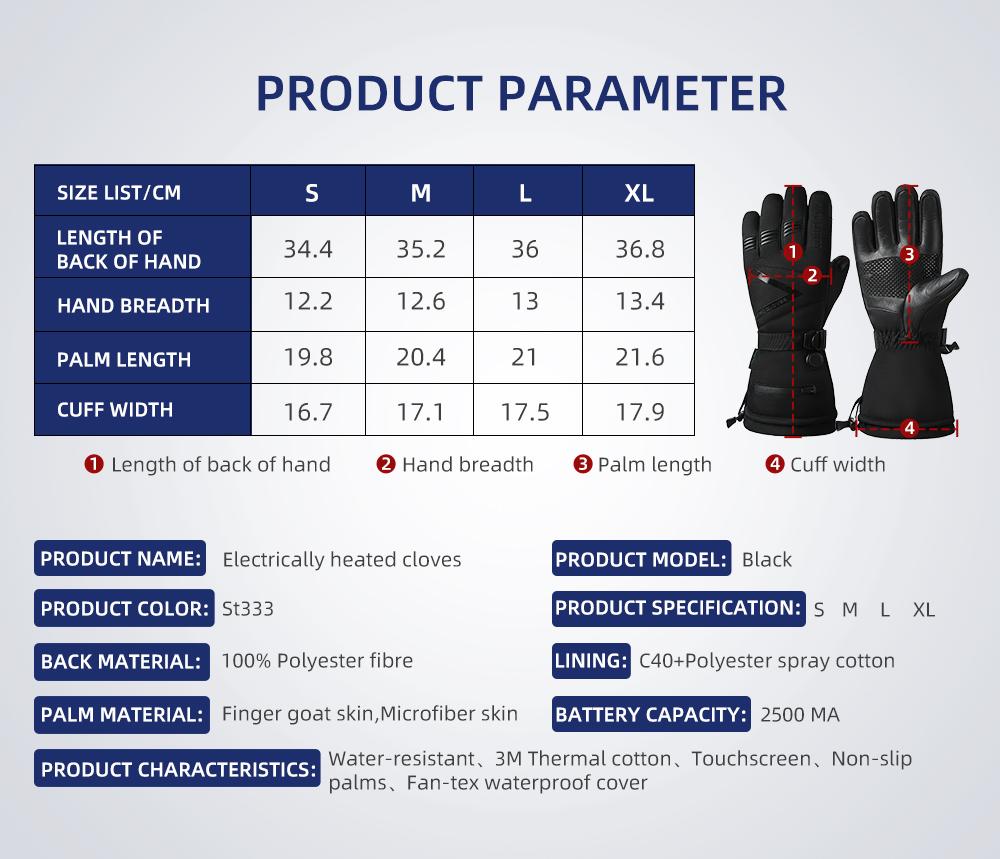 2023 New Goat Leather Outdoor Warm Gloves Electric Heating Gloves Usb Heating Gloves Rechargeable Men And Women