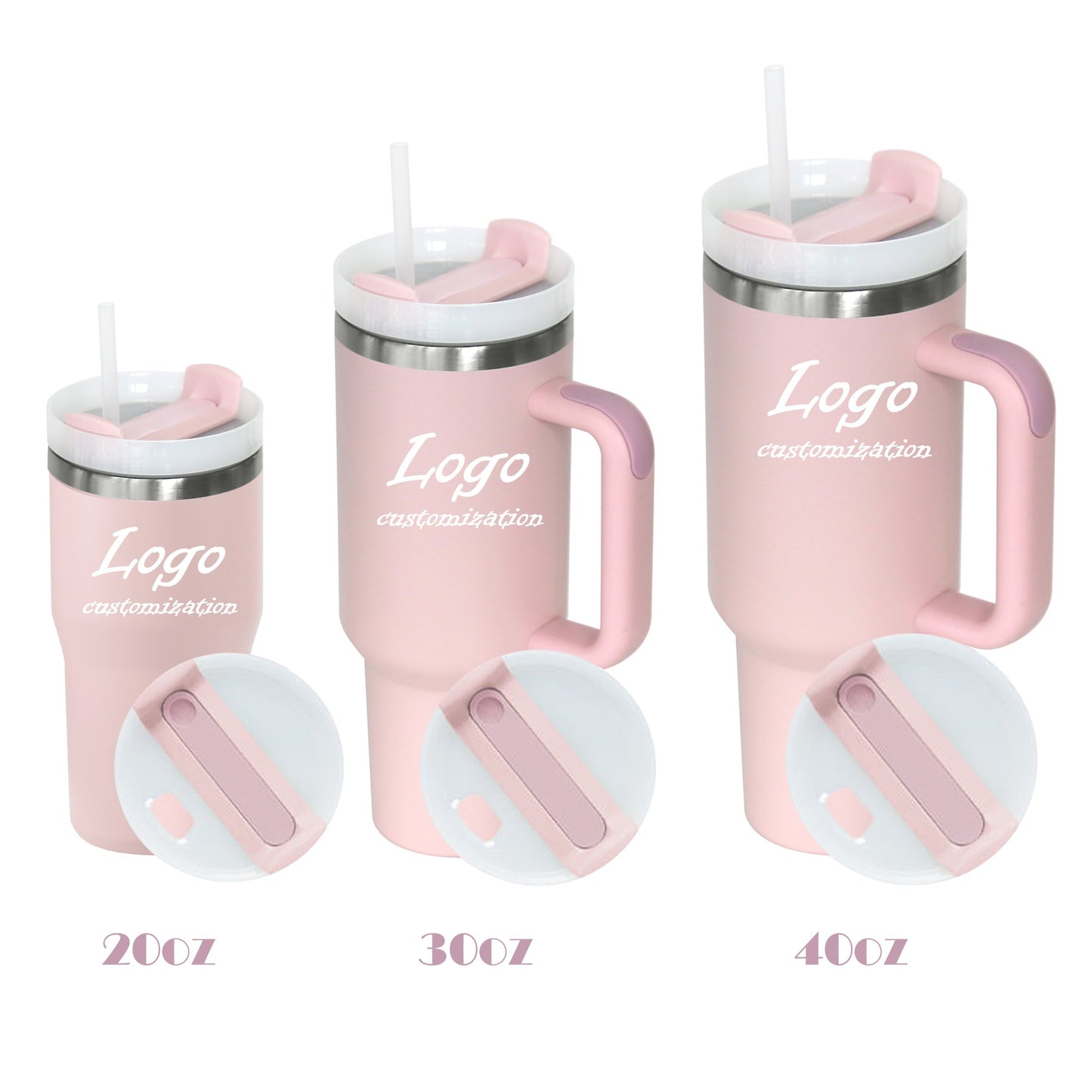 Custom 40 Oz Tumbler Stainless Steel Vacuum Insulated Tumbler Travel Mug Coffee Cup 20 Oz 30 Oz 40 Oz Tumbler With Handle Logo